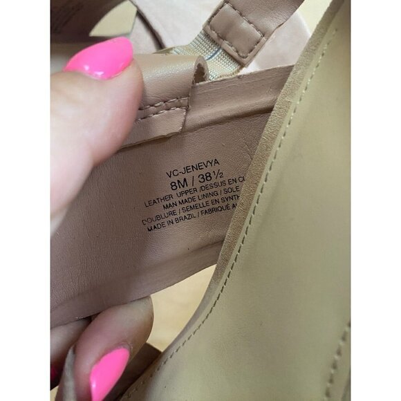 VINCE Camuto "Jenevy" block heel slingback Women 8 suede sandal platform - Picture 6 of 8